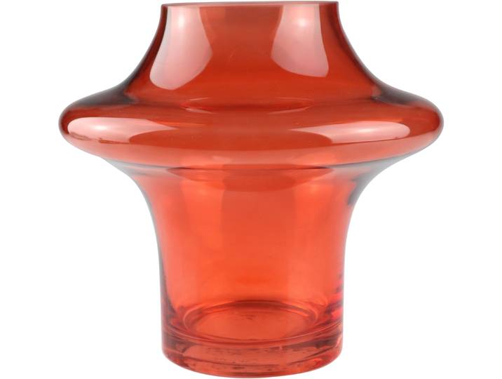 Dekovase AM DESIGN Vibrant orangefarbene Glasvase , orange, B:20cm H:20cm, Glas, Vasen, Dekovase, für einen fröhlichen Akzent