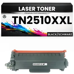 XXL Toner TN2510XXL für Brother kompatibel Schwarz TN2510XXL wie Original für Brother MFC-L2922DW, MFC-L2980DW, MFC-L2960DW, HL-L2865DW