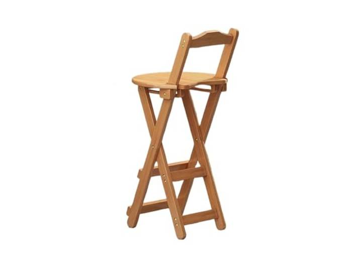 IUVYTA Klappbarer Barhocker Vintage-Barstuhl aus massivem Holz mit Rückenlehne for Bar und Esszimmer(Primary color 95cm)