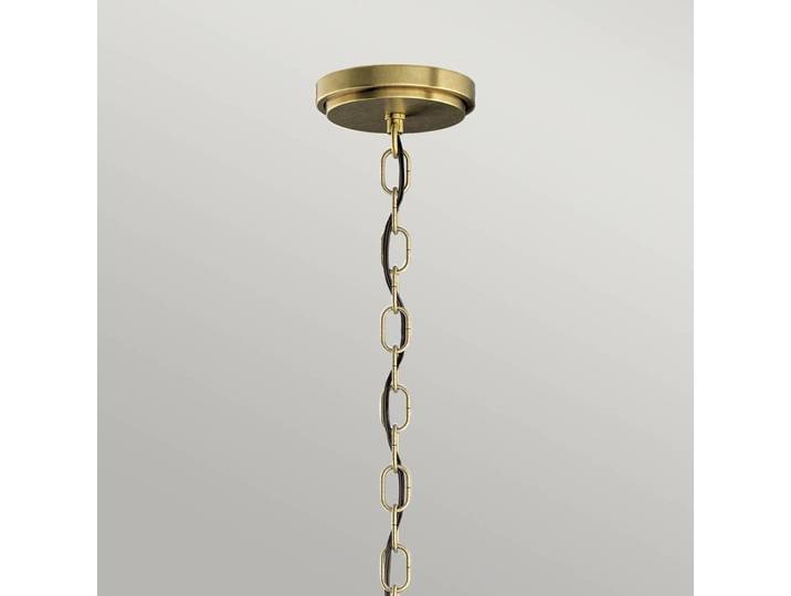 Quintiesse Glas Hängelampe Roux, dimmbar, messing / gold, für Wohn- / Esszimmer, Metall, Pendelleuchte