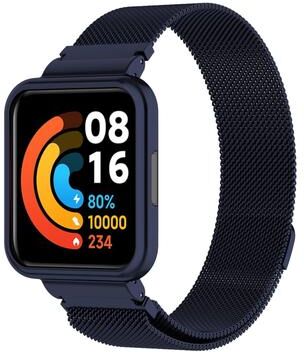 Everyday Crate Xiaomi Redmi Watch 2 Lite Milanese Watch Band Stainless Steel Magnetic Mesh Replacement Strap ink Blue