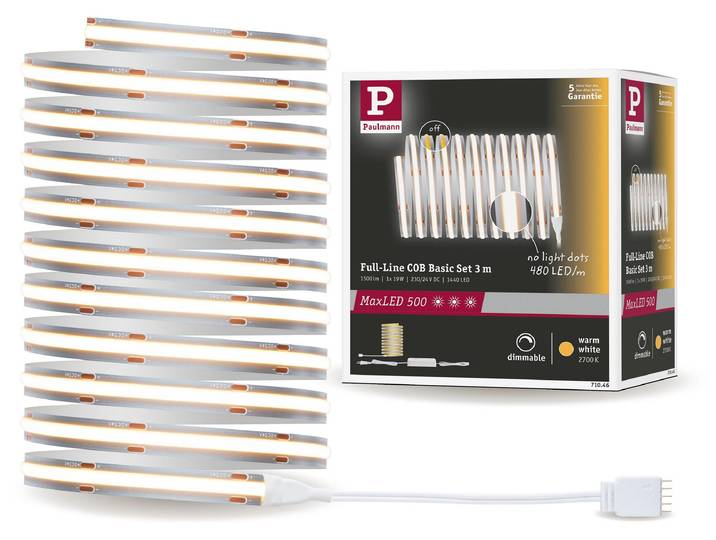 Paulmann MaxLED 500 LED Strip Warmweiß COB Basisset