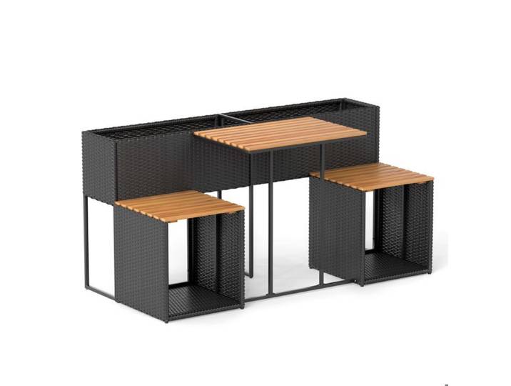 Jardinage sans se baisser ensemble de jardin avec jardinière surélevée table intégrée et 2 chaises