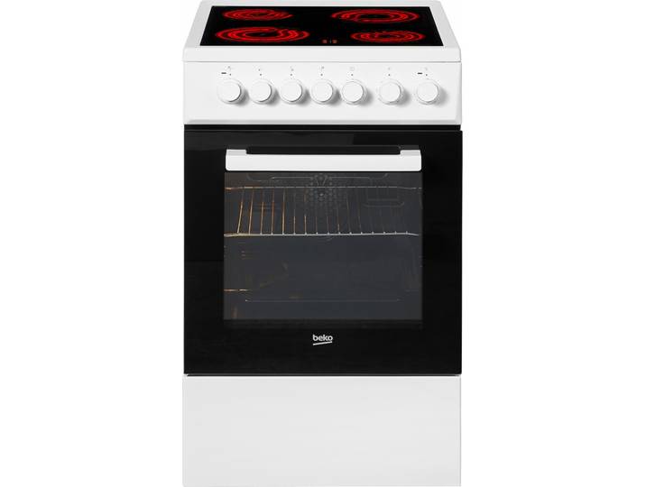 BEKO Elektro-Standherd FSM57100GW , Energieeffizienz: A, weiß, Herdsets, Abnehmbare Backofentür, Elektro-Standherd