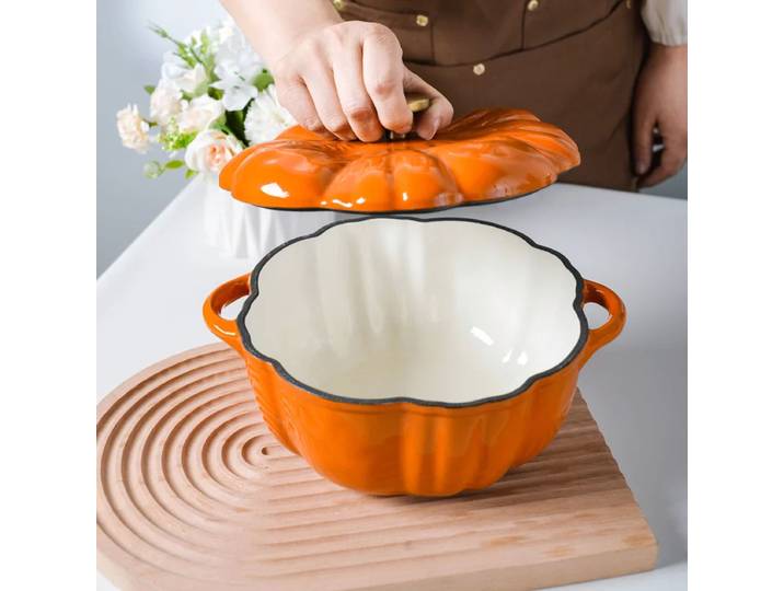 Casserole en fonte émaillée, ensemble d'ustensiles de cuisine en fonte, casseroles et poêles en fonte, accessoires de cuisine, casseroles antiadhésives pour la cuisson, hot pot
