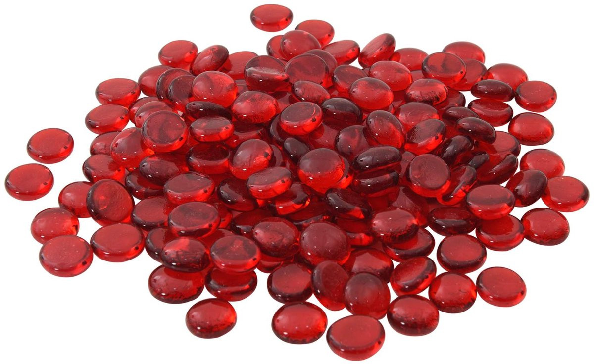 vidaXL Glasnuggets Scharlakenrood 17-19 mm