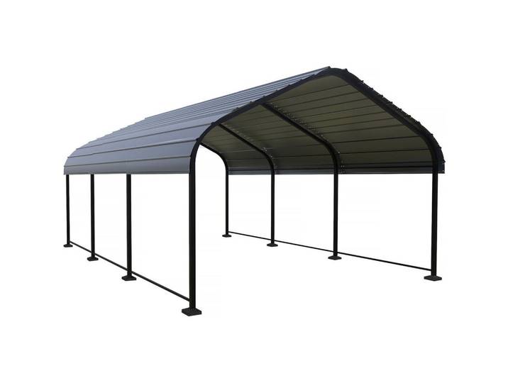 Habitat Garten Carport Auto phoenix Grau, Holz, 450x265x300 cm, Gartenzubehör, Carports