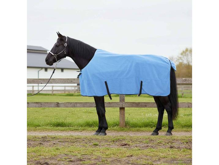 vidaXL Pferdedecke Volles Aqua 135 cm Polyester-Fleece