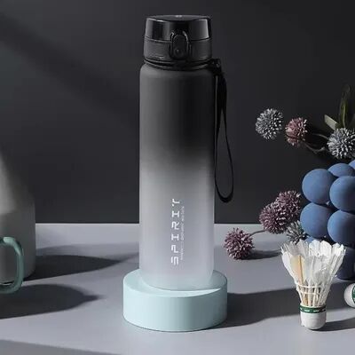 Uplifted Trends Large Capacity Sports Water Bottle Leak Proof Travel & Gym Bottle black White