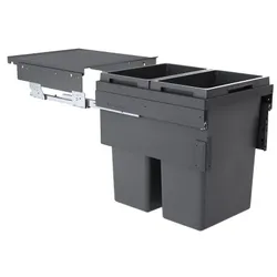 Hailo Abfallsammler 3619731 CE Slide Euro-Cargo 2x 38 Liter