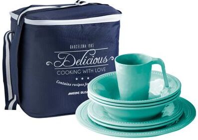 Marine Business by Whitecap Teak Aqua Harmony Dishware Set