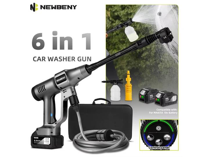 Makita – nettoyeur haute pression électrique sans balais 3500W 200Bar, outil efficace pour le nettoyage du jardin et de la voiture, broche de batterie 18V