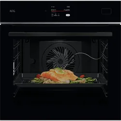 AEG Einbaubackofen "TB8SB72WAB", Energieeffizienz: A++ (A+++-D), schwarz, B:59,4cm H:59,4cm T:56,7cm, Backöfen, SteamPro Multidampfgarer: backen, braten, schmoren und 100% dampfgaren, Einbaubackofen