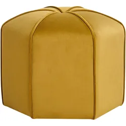 POUF Samtstoff Gelb Wishek