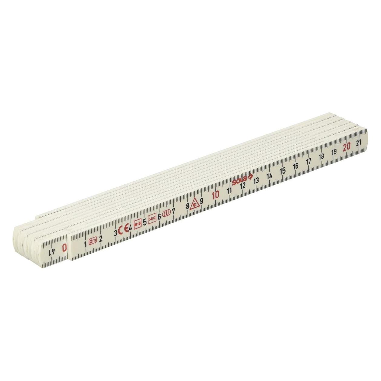 Sola Gliedermassstab Kunststoff HK 2/10,, 2 m lang, Gliederanzahl: 10 (2 m) (53030201)
