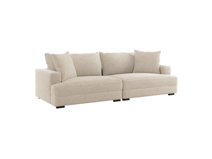 Livetastic Megasofa, Perlmutt, Kunststoff, 3-Sitzer, Füllung: Schaumstoffflocken, 261x83x124 cm, Stoffauswahl, Wohnzimmer, Sofas & Couches, Sofas, Bigsofas