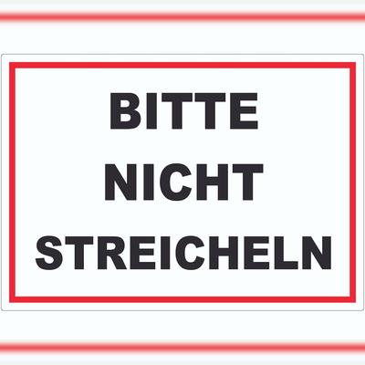 HB-Druck Bitte nicht streicheln Aufkleber streicheln verboten A5 (148x210mm)