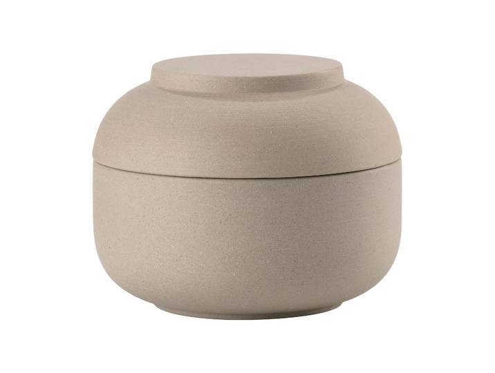 Zone Denmark Bocal avec couvercle Sensu Ø10,5x7,5 cm Taupe