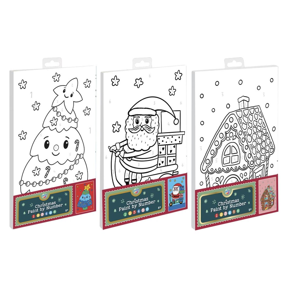 Grafix Malen nach Zahlen Leinwand Weihnachten - 29,7 x 19,5 cm (72236947)