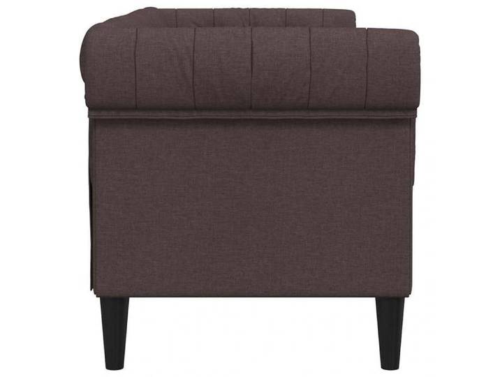 {Promotion January} Canapé Chesterfield 2 places MODERNE Pour 2 personnes - Sofa Chambre/Appartement - marron foncé tissu &3_6872642