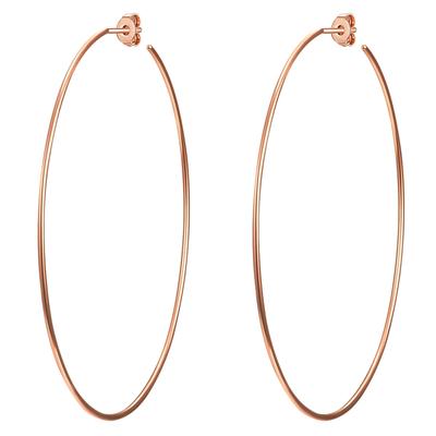 Paar Creolen GLANZSTÜCKE MÜNCHEN "Set: GSM1360", rosa (roségold), Ohrringe, Damen, 66,0mm, Creolen Sterling Silber roségold