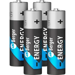 Berger Energy Mignon (AA) Alkaline Batterie LR6 4er Set