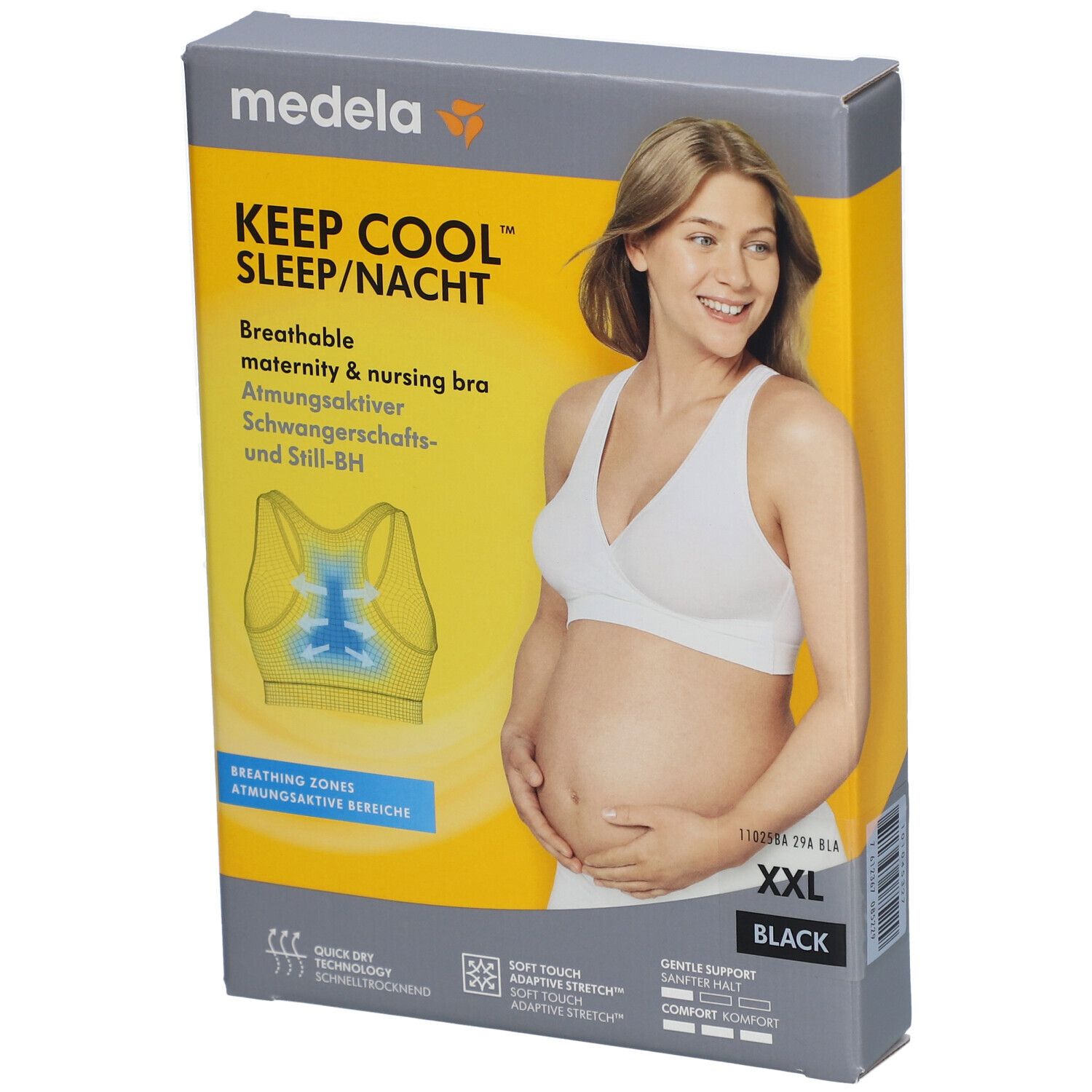 Medela Keep Cool Schlaf BH XXL schwarz 1 St Bustier