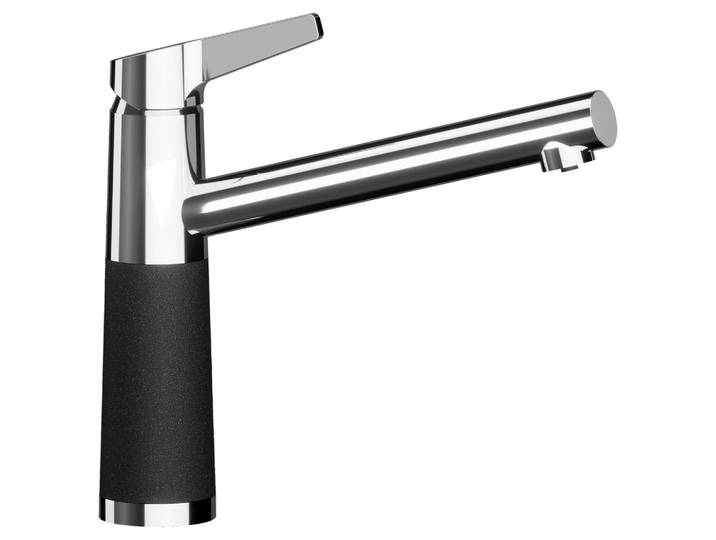 Schock Küchenarmatur Sc-510, Graphit, Metall, Stein, 5.15x22.8x20.1 cm, flexible Anschlussschläuche, schwenkbarer Auslauf 360°, Küchen, Küchenausstattung, Küchenarmaturen