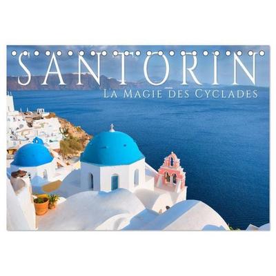 Santorin - La Magie des Cyclades (Calendrier de bureau 2027 DIN A5 vertical), CALVENDO calendrier mensuel
