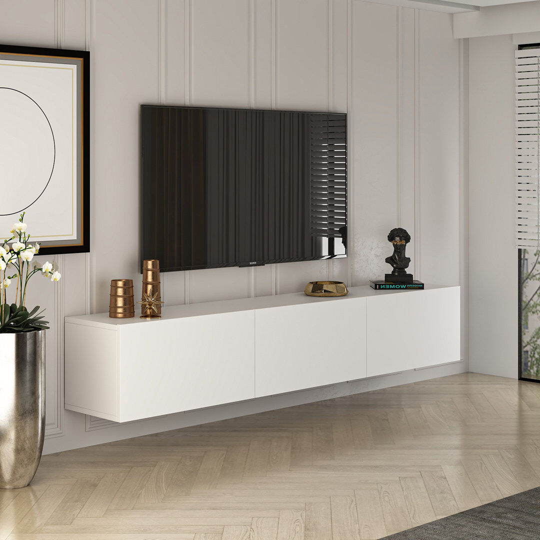 Latitude Run Antasia TV Stand for TVs up to 55" White 55"