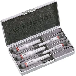 Facom, Schraubenzieher, Coffret 5 Tournevis Plat Micro (Schlitz)