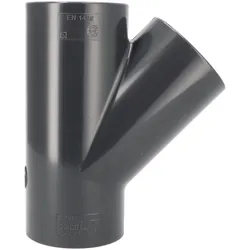 PVC-U T-Stück 45° 63mm Klebemuffe
