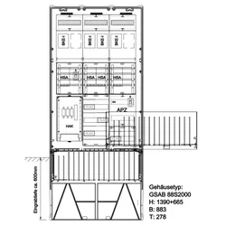 GSAB Elektrotechnik Zähleranschlusssäule 43.88.1P41ez