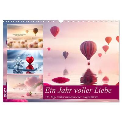 Ein Jahr voller Liebe (Wandkalender 2027 DIN A3 quer), CALVENDO Monatskalender