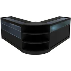 Harmonia LED Verkaufstheken-Set LM60 + B1200 + C1200 – Schwarz