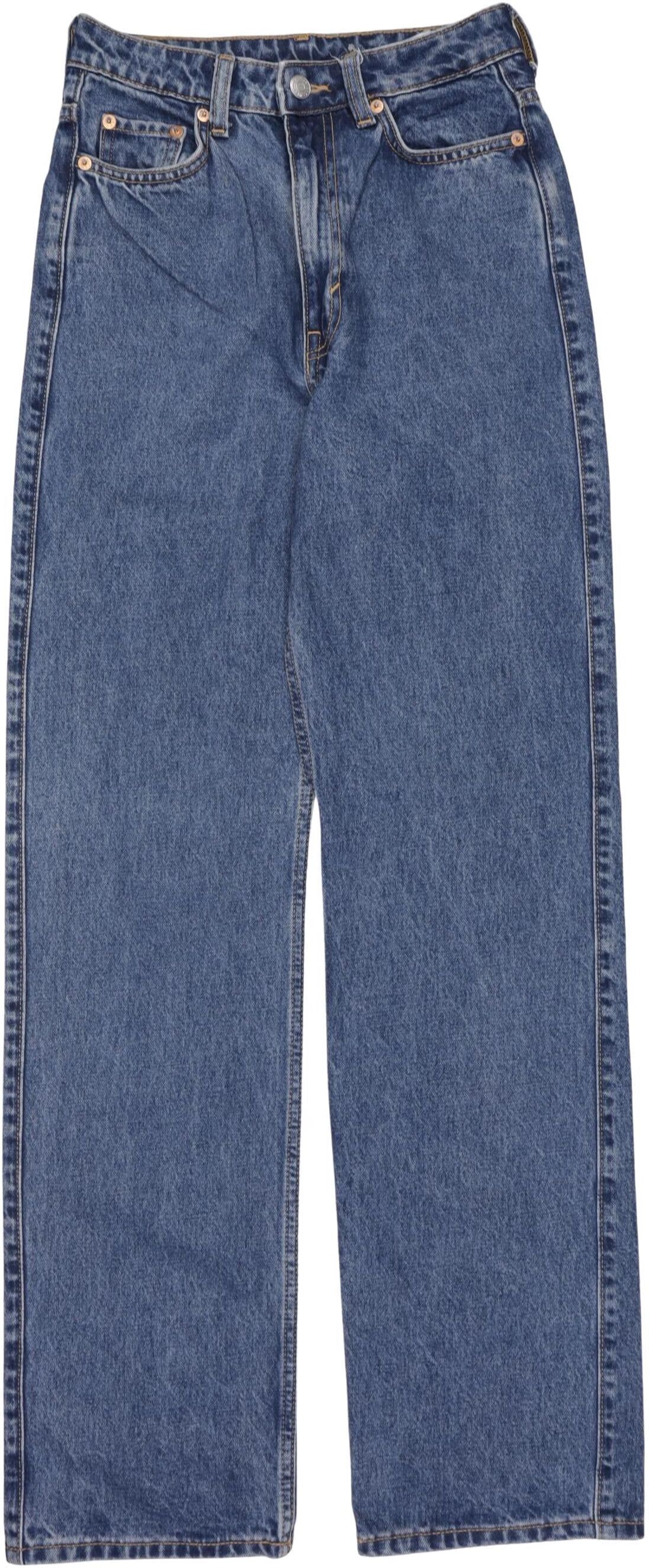 Weekday Damen Jeans, Blau, Gr. W25, Baumwolle - Second Hand