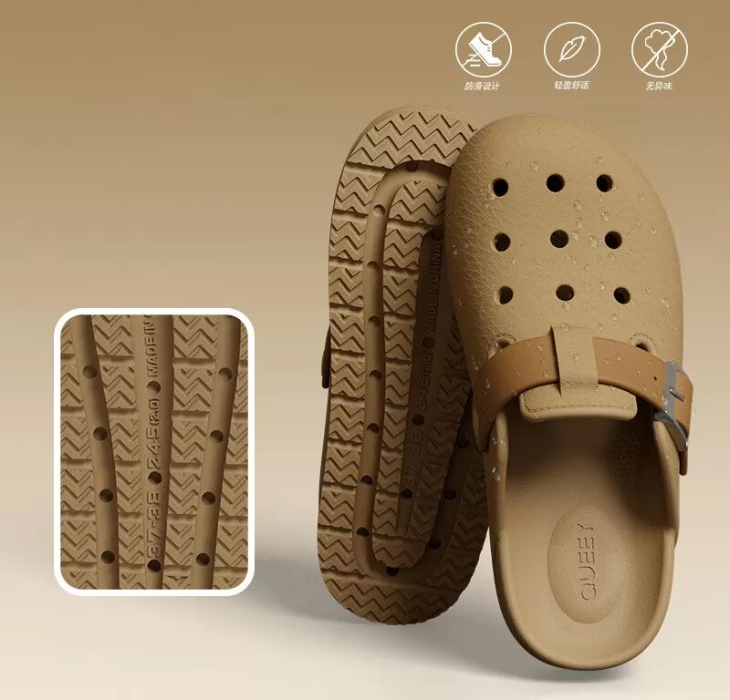 INF Sandales sabots confortables et élégantes café F