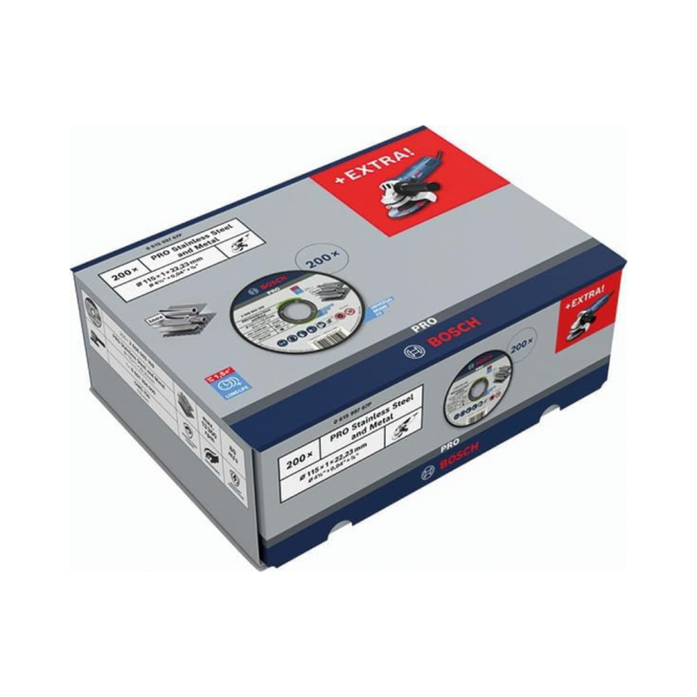 Bosch Meuleuse D'angle Gws 750 Avec 200 Disques À Tronçonner Pro 750 W 11 000 Tr/min Diamètre 115 Mm