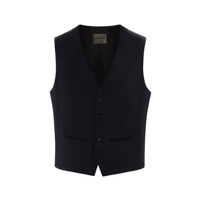 Anzugweste BENVENUTO. "ENZO", Herren, Gr. 102, blau (dunkelblau), Obermaterial: 100% Wolle WO. Futter: 100% Viskose CV. 100% Viskose CV., uni, modern fit, V-Ausschnitt, Westen Anzugweste, mit Doppelpaspeltaschen