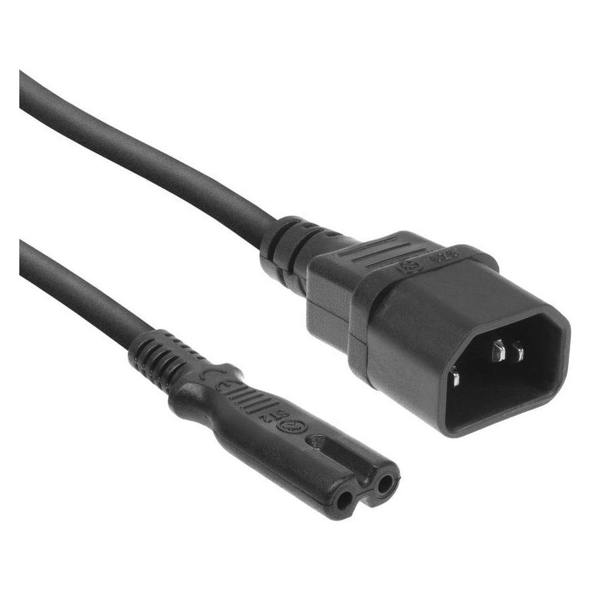 ACT Powercord C14 - C7 black 0.2 m (0.20 m) (AK5248)