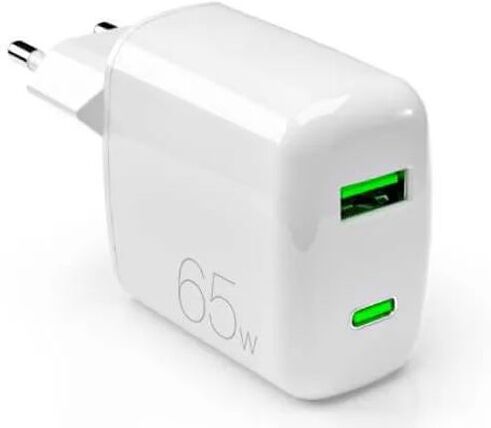Puro Carregador  GaN USB + USB-C MiniPro 65W - Branco