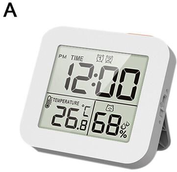 Daily Discovery Bathroom Wall Clock With Digital Shower Timer, Temperature Humidity Display a