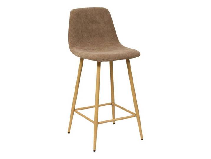 Tabouret de bar Roka taupe pieds métal effet bois Atmosphera