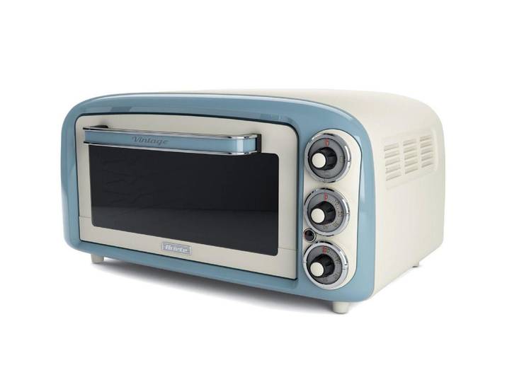 ARIETE Minibackofen Vintage Line , blau (hellblau), B:32cm H:17,5cm T:32cm, Minibacköfen, Minibackofen