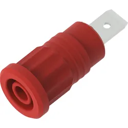 PJP 3286-R - Sicherheitsbuchse, 4 mm, Flachstecker, rot
