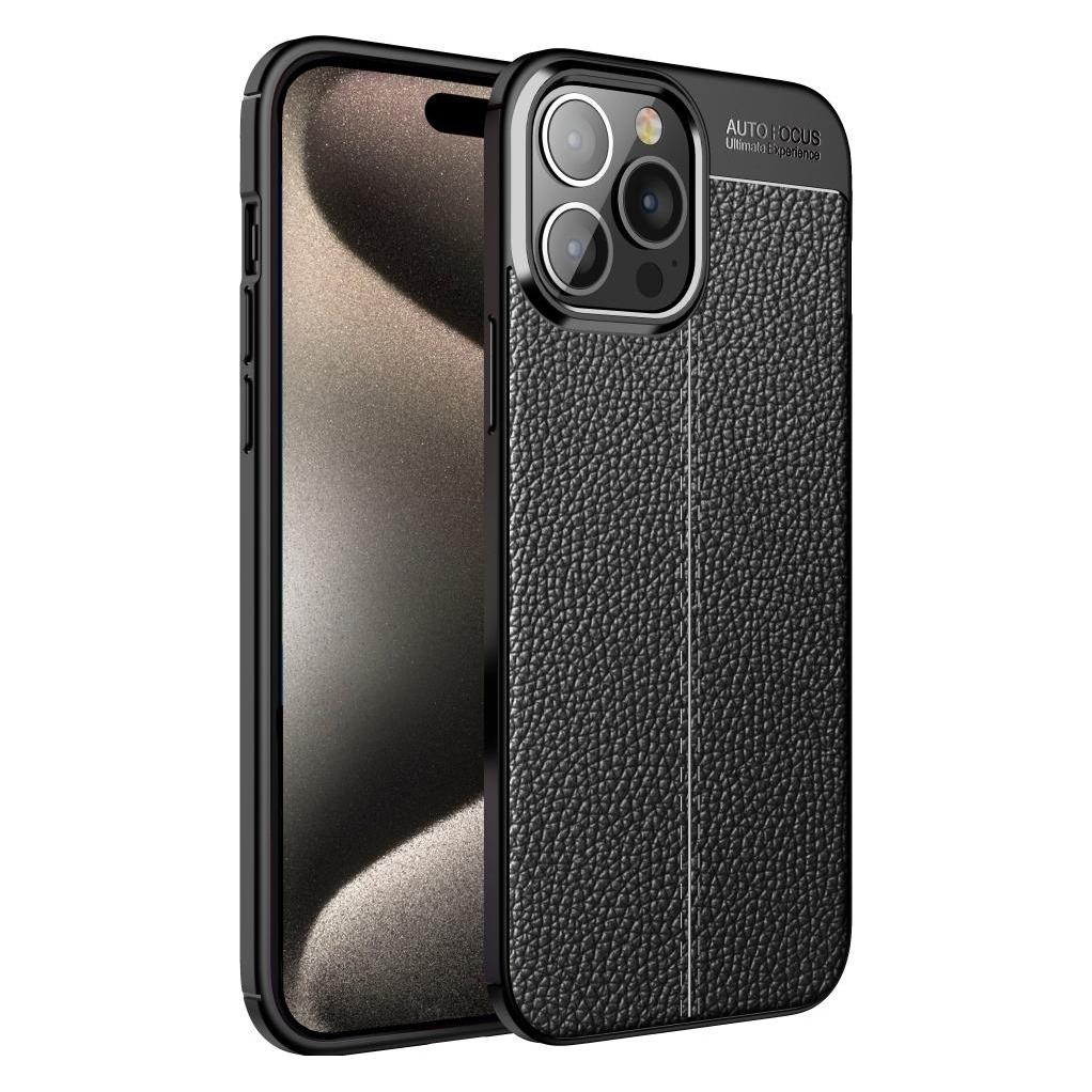Screenguard Apple iPhone 15 Pro Hülle Leather Design TPU Cover (Apple iPhone 15 Pro) (00032948)