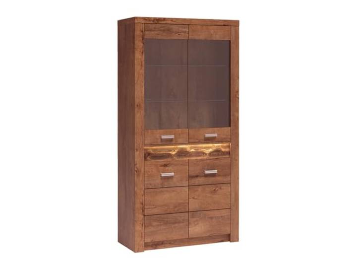Lomadox Vitrinenschrank Vitrine Highboard Sideboard Kommode Aufbewahrungsschrank Wohnzimmer Schrank modern in braun