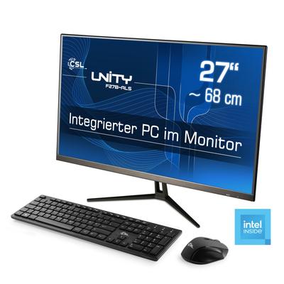 CSL All-in-One PC "Unity F27-ALS N200 Windows 11", schwarz, Windows 11 Home,64bit, 27 ″, 32 GB RAM 512 GB SSD, Desktop-PCs