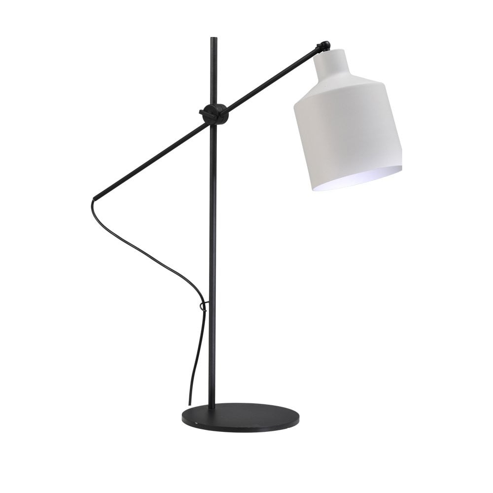 Masterlight Concepto Retro witte metalen tafellamp voor lezen