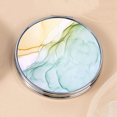 Fusion Finds Vintage Stripe Compact Makeup Mirror Portable Mini Cosmetic Pocket Mirror For Purse Travel f